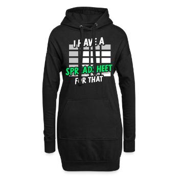 I have a spreadsheet for accountant table - Hoodie Dress - black - Front