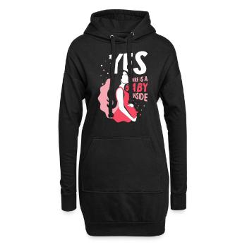 Ja Da Ist Ein Baby Drin Süß Baby Inside Schwanger - Hoodie-Kleid - Schwarz - Vorne