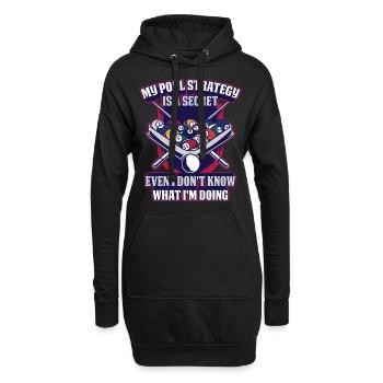 My Pool Strategy Billard Geschenk - Hoodie-Kleid - Schwarz - Vorne