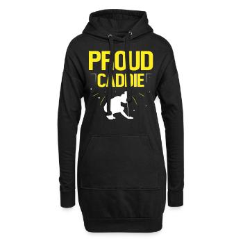 Stolzer Caddie Golfer Golf Beruf Golfen - Hoodie-Kleid - Schwarz - Vorne