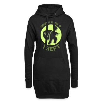 La déflation verte est un vol de l’inflation de l’énergie verte - Sweat-shirt à capuche long Femme - noir - Devant