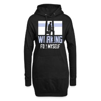 Für Mich Selbst Arbeiten Gründer Unternehmer CEO - Hoodie-Kleid - Schwarz - Vorne
