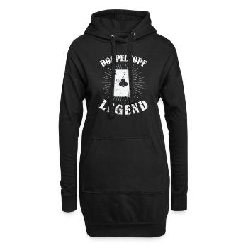 Doppelkopf Legend Kartenspiel Hobby Punkte - Hoodie-Kleid - Schwarz - Vorne