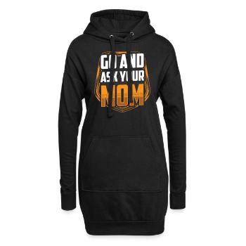 Allez et demandez à votre mère Père Papa Dit Papa - Sweat-shirt à capuche long Femme - noir - Devant