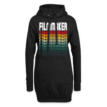 Filmemacher Filmregisseur Produzent Filmschaffende - Hoodie-Kleid - Schwarz - Vorne