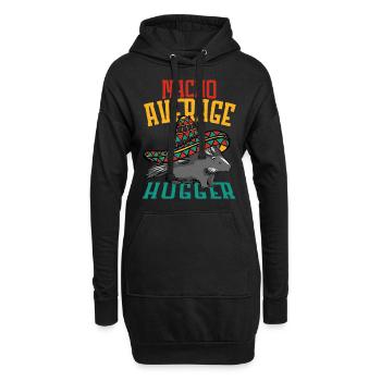 Nacho Average Hugger Porcupine Hedgehog - Hoodie-Kleid - Schwarz - Vorne