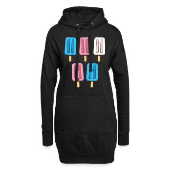 Transgender Eis am Stiel 4. Juli Trans Subtle - Hoodie-Kleid - Schwarz - Vorne
