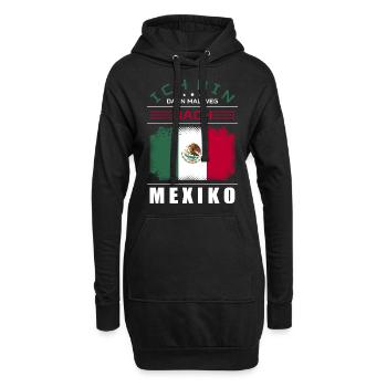 Ich Bin Dann Mal Weg Nach Mexico Fahne Urlaub - Hoodie-Kleid - Schwarz - Vorne