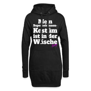 Superheldin Kostüm Ist In Der Wäsche Köln Karneval - Hoodie-Kleid - Schwarz - Vorne