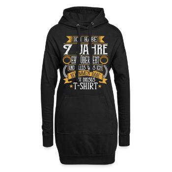 Kupferne Hochzeit 7 Jahre Verheiratet Hochzeitstag - Hoodie-Kleid - Schwarz - Vorne