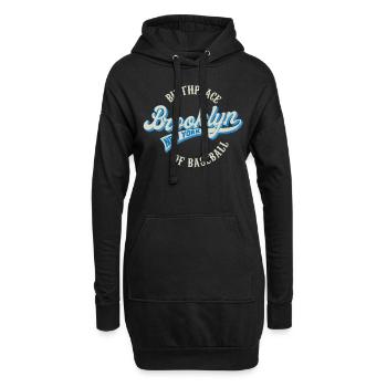 Brooklyn Lieu de naissance de l’insigne de baseball - Sweat-shirt à capuche long Femme - noir - Devant