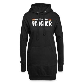 Retro Kindergarten Teacher Kinder Crew 70s Retour - Sweat-shirt à capuche long Femme - noir - Devant