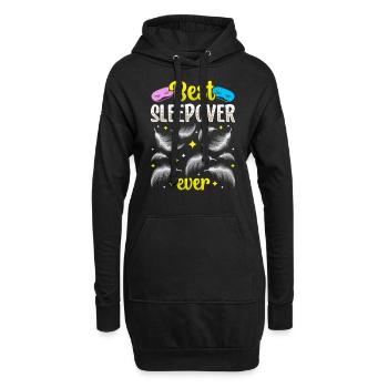 Beste Übernachtung Aller Zeiten Party Übernachten - Hoodie-Kleid - Schwarz - Vorne