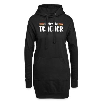 Enseignant rétro de 1ère année Première correspondance des années 70 Retour - Sweat-shirt à capuche long Femme - noir - Devant