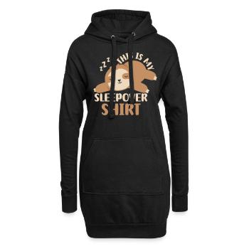 Das Ist Mein Sleepover Shirt Party Übernachten - Hoodie-Kleid - Schwarz - Vorne