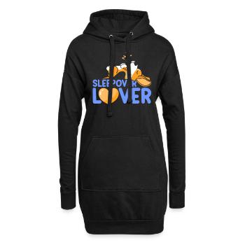 Amoureux de la nuit Nuitée - Sweat-shirt à capuche long Femme - noir - Devant