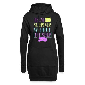Soirée pyjama d’équipe sans fête mignonne Nuitée - Sweat-shirt à capuche long Femme - noir - Devant