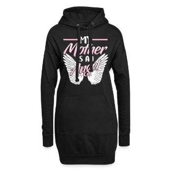 Meine Mutter Ist Ein Engel Mama Mami Muttertag - Hoodie-Kleid - Schwarz - Vorne