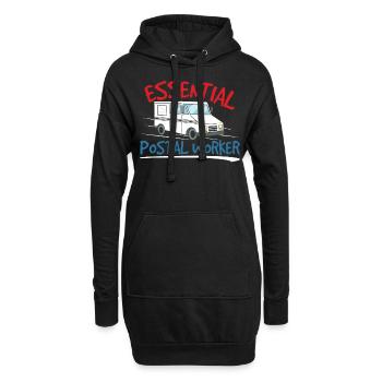Indispensable facteur facteur - Sweat-shirt à capuche long Femme - noir - Devant