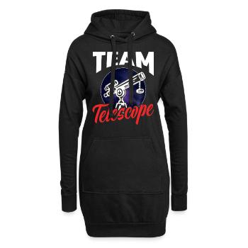 Équipe Télescope Univers Étoiles Spatiales - Sweat-shirt à capuche long Femme - noir - Devant
