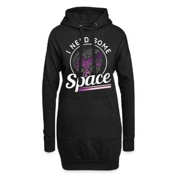 J’ai besoin d’un télescope de l’univers spatial - Sweat-shirt à capuche long Femme - noir - Devant