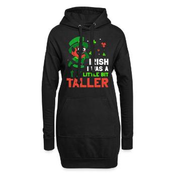 J’aimerais être un peu plus grand - Sweat-shirt à capuche long Femme - noir - Devant