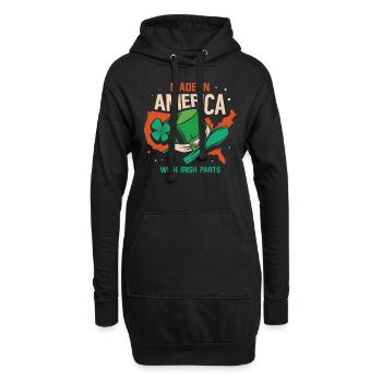 Fabriqué en Amérique avec des parties irlandaises irlandaises - Sweat-shirt à capuche long Femme - noir - Devant