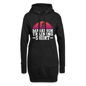 Marathonläufer Marathonläufer Athleten Training - Hoodie-Kleid - Schwarz - Vorne