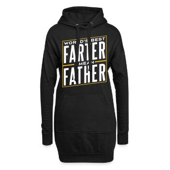 Le meilleur père du monde Papa Papi Fête des Pères - Sweat-shirt à capuche long Femme - noir - Devant