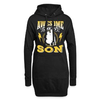 Fantastisch Wie Mein Sohn Papi Papa Vater Sprüche - Hoodie-Kleid - Schwarz - Vorne