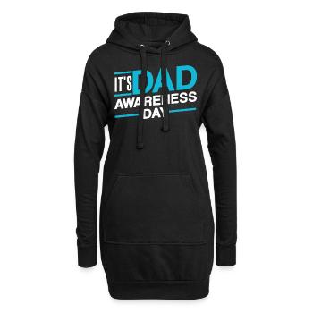 Aujourd’hui, c’est la fête des pères Père Papa - Sweat-shirt à capuche long Femme - noir - Devant