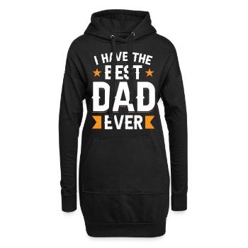 Ich Habe Den Besten Vater Aller Zeiten Papi Papa - Hoodie-Kleid - Schwarz - Vorne