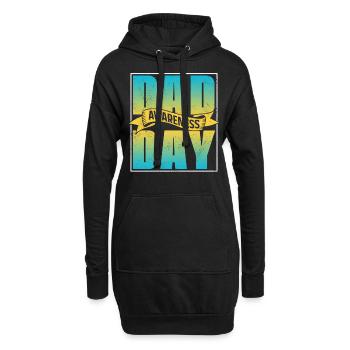 Vatertag Sprüche Vater Tag Papa Vater Papi - Hoodie-Kleid - Schwarz - Vorne