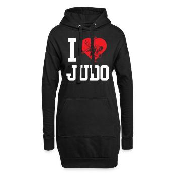 Ich Liebe Judo Kampfkunst Judoka Kampfsport Hobby - Hoodie-Kleid - Schwarz - Vorne