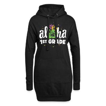 Aloha 1st Grade Tropical Teacher Erster Tag zurück - Hoodie-Kleid - Schwarz - Vorne