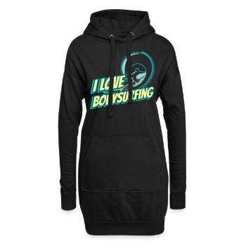 Ich Liebe Bodysurfen Bodysurfer Bodysurfing Hobby - Hoodie-Kleid - Schwarz - Vorne