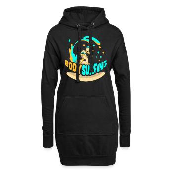 Bodysurfen Bodysurfer Bodysurfing Hobby Bodysurf - Hoodie-Kleid - Schwarz - Vorne