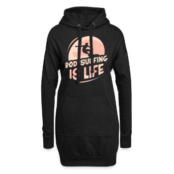 Bodysurfen Ist Leben Hobby Bodysurfer Bodysurfing - Hoodie-Kleid - Schwarz - Vorne