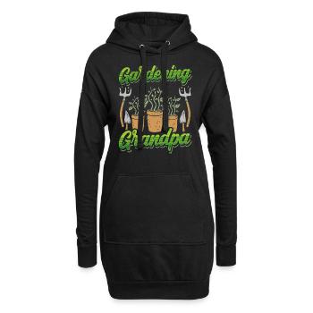 Jardinage Grand-père Jardinier Grand-père Jardin - Sweat-shirt à capuche long Femme - noir - Devant