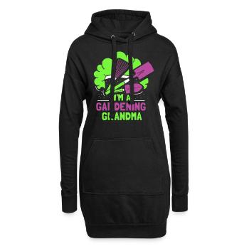 Ich Bin Eine Gärtnernde Oma Großmutter Garten - Hoodie-Kleid - Schwarz - Vorne