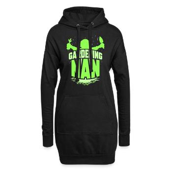 Gartenarbeit Großmutter Garten Oma Gärtnerin - Hoodie-Kleid - Schwarz - Vorne