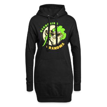 Gartenarbeit Oma Garten Gärtnerin Großmutter - Hoodie-Kleid - Schwarz - Vorne