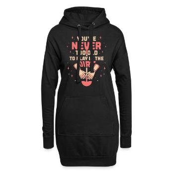 Tu n’es jamais trop vieux pour jouer dans la terre grand-mère - Sweat-shirt à capuche long Femme - noir - Devant