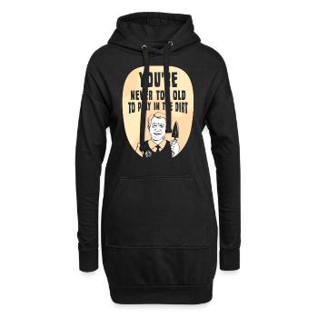 Man Ist Nie Zu Alt Um Im Dreck Zu Spielen Opa - Hoodie-Kleid - Schwarz - Vorne