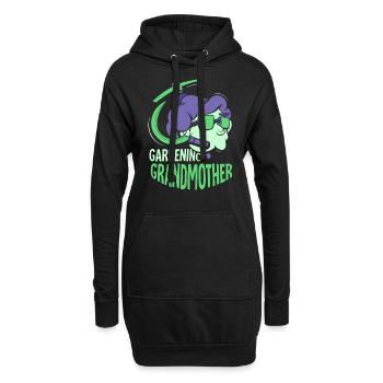 Gartenarbeit Großmutter Garten Oma Gärtnerin - Hoodie-Kleid - Schwarz - Vorne