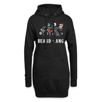 Beard Gang Bart Geschenk - Hoodie-Kleid - Schwarz - Vorne