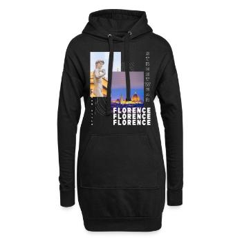 Florenz Italien Stadt Skyline Urlaub Liebe - Hoodie-Kleid - Schwarz - Vorne