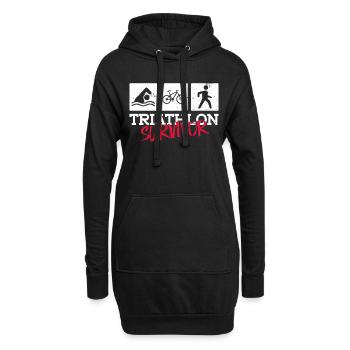 Triathlon Überlebender - Triathlon Training - Hoodie-Kleid - Schwarz - Vorne