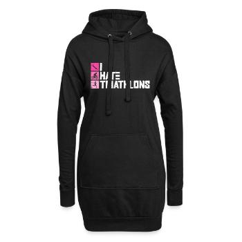Ich hasse Triathlons - Triathlon Training Frauen - Hoodie-Kleid - Schwarz - Vorne