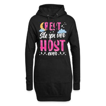 Meilleur hôte de nuit jamais party - Sweat-shirt à capuche long Femme - noir - Devant